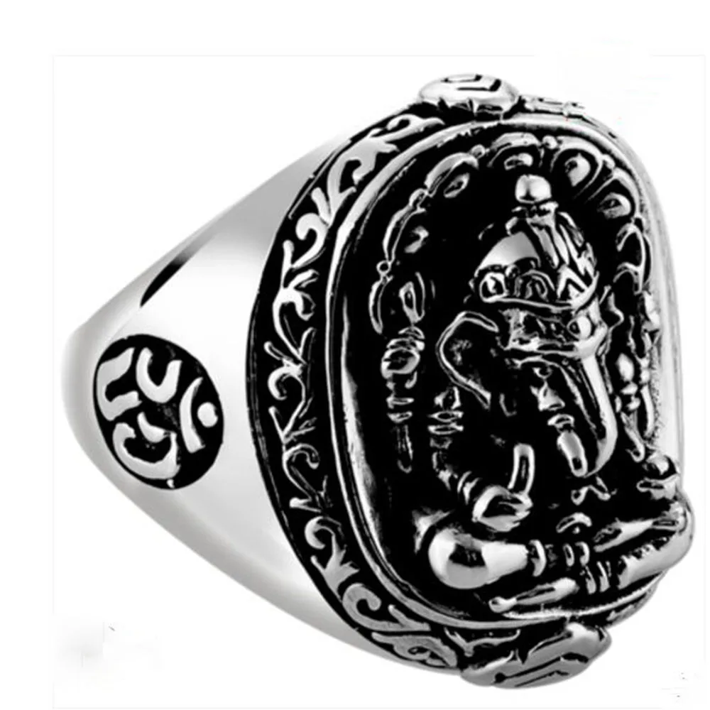 

Safe Elephant Nose Super Wide Edition Overlord Retro Ring 100% S925 Sterling Thai Silver Rings Silver Fine Jewelry