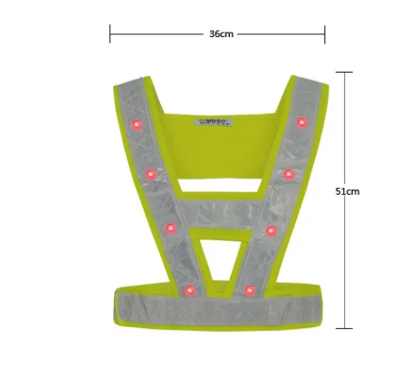 16 Светодиодный светящийся светоотражающий жилет дорожный Предупреждение, светоотражающий защитный жилет