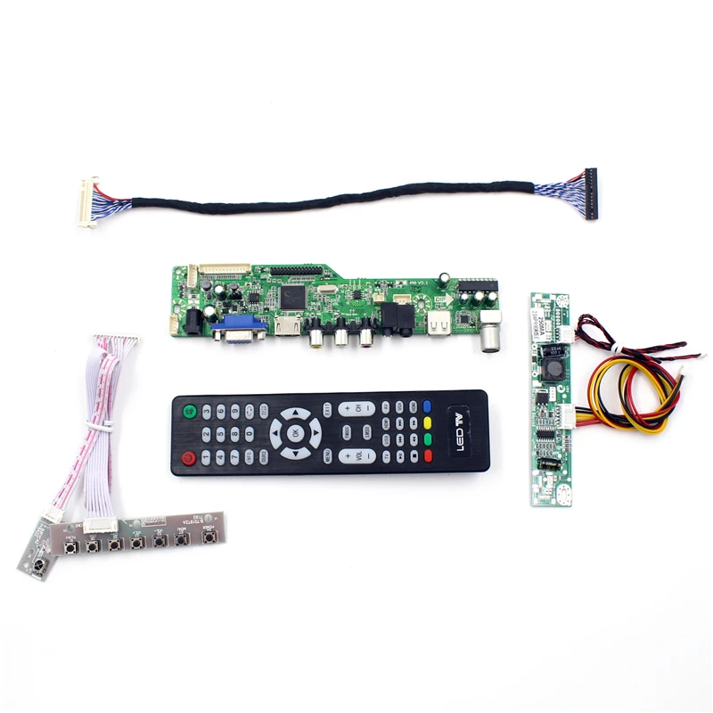 M6V5 ЖК-дисплей ТВ плата контроллера с AV VGA Аудио USB HDMI порт подключения типа c: