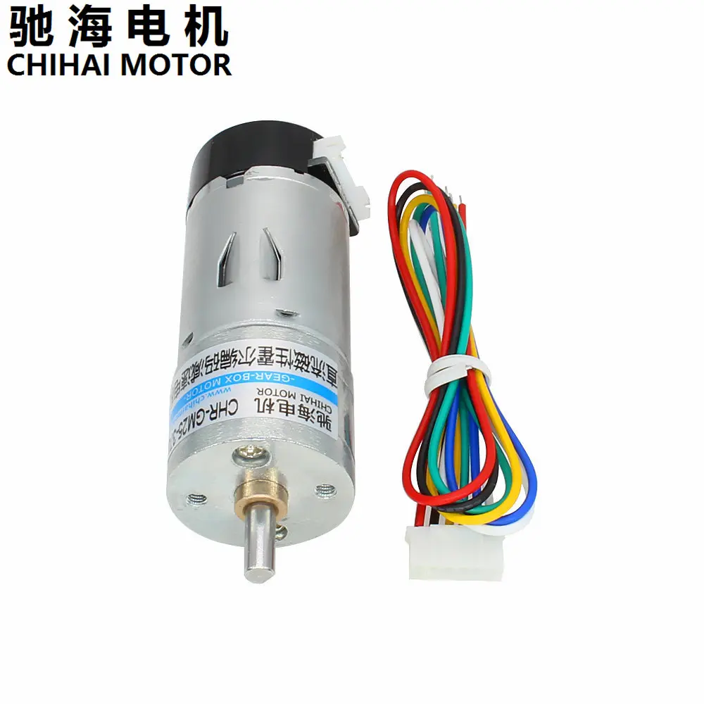 Chihai двигатель CHR-GM25-370-ABHL постоянного тока магнитный кодер мотор-редуктор 6,0 в 12,0 в 24,0 в защитный чехол для ремня