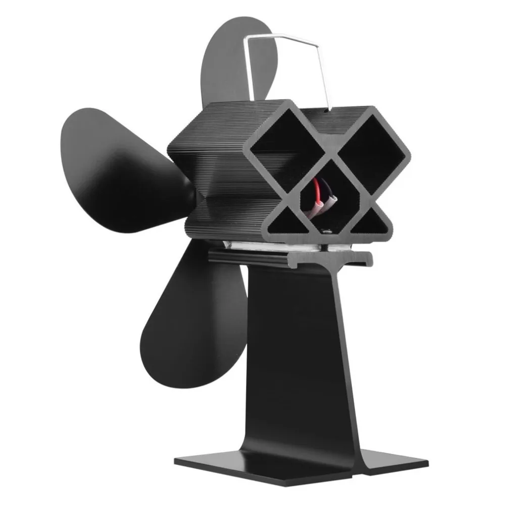4 Blades Heat Powered Stove Fan Log Wood Burner Ecofan Quiet Black Home Fireplace Fan Efficient Heat Distribution 4 Blades Heat Powered Stove Fan Log Wood Burner Ecofan Quiet Black Home Fireplace Fan Efficient Heat Distribution