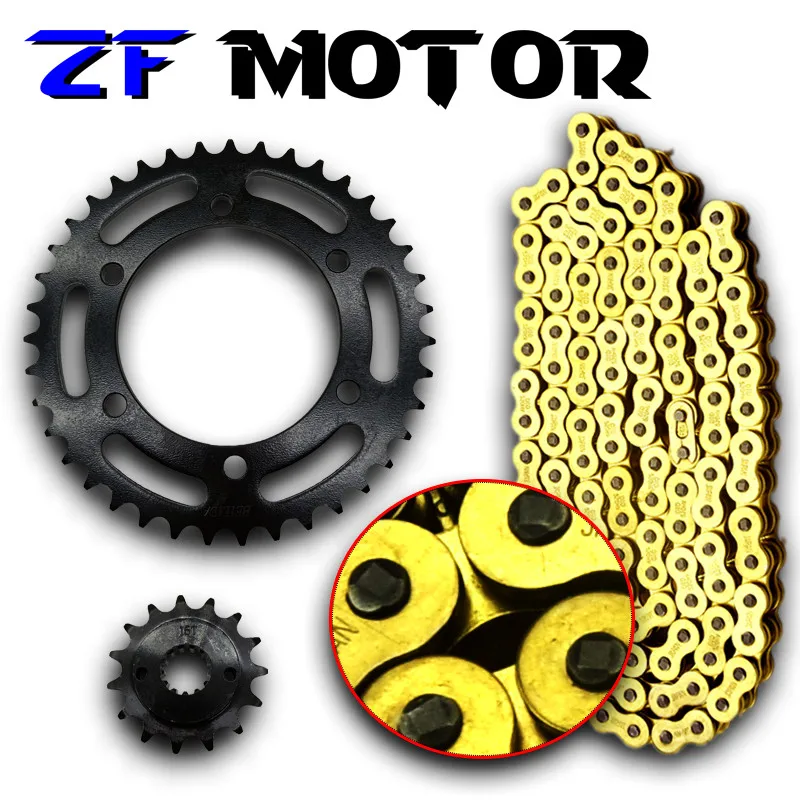 

1 Set Motorcycle Accessories Front and Rear Gear Sprocket Chain & 520HV-120L Chain For Kawasaki ZZR250 ZZR250