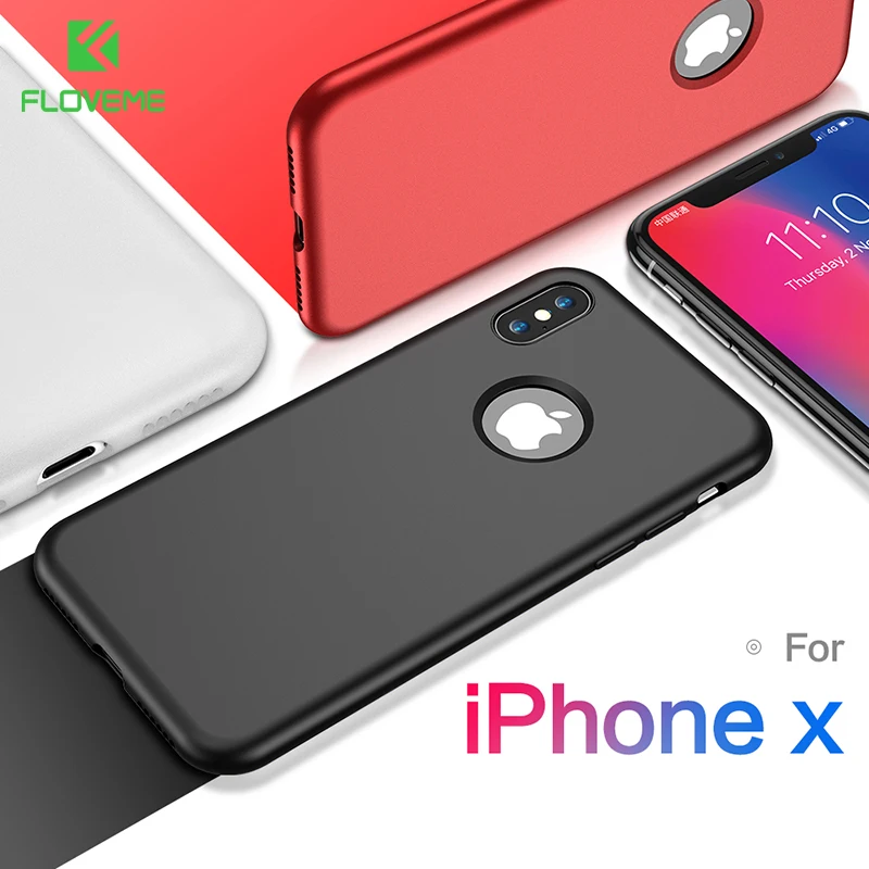 

FLOVEME Original Liquid Silicone Case For iPhone Case 7 X 8 Plus Soft TPU Cases For Apple iPhone 6 6s Plus Phone Case Cover Capa