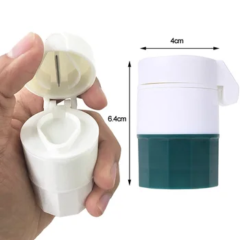 

4 in 1 Portable 4 Layer Powder Tablet Grinder Powder Pill Cutter Medicine Splitter Box Storage Crusher High Quality TSLM1