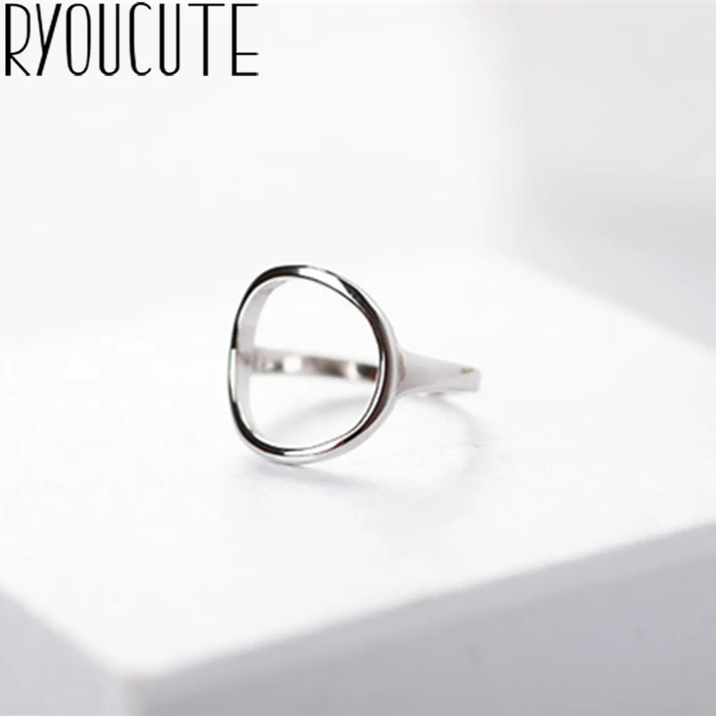 

Bohemian Real 925 Sterling Silver Circle Rings Gifts for Women Wedding Ladies Fashion Adjustable Antique Rings joyas de plata
