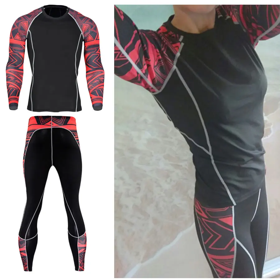 Agasalho de Inverno Roupa de Jogging Ternos para Mulheres Meias de Compressão Mulheres Roupa Interior Térmica Camisa Esporte Correndo 2 Pedaço Yoga Terno