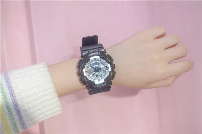 Простые повседневные женские спортивные цифровые часы для девушек, студентов, светящиеся водонепроницаемые мужские часы