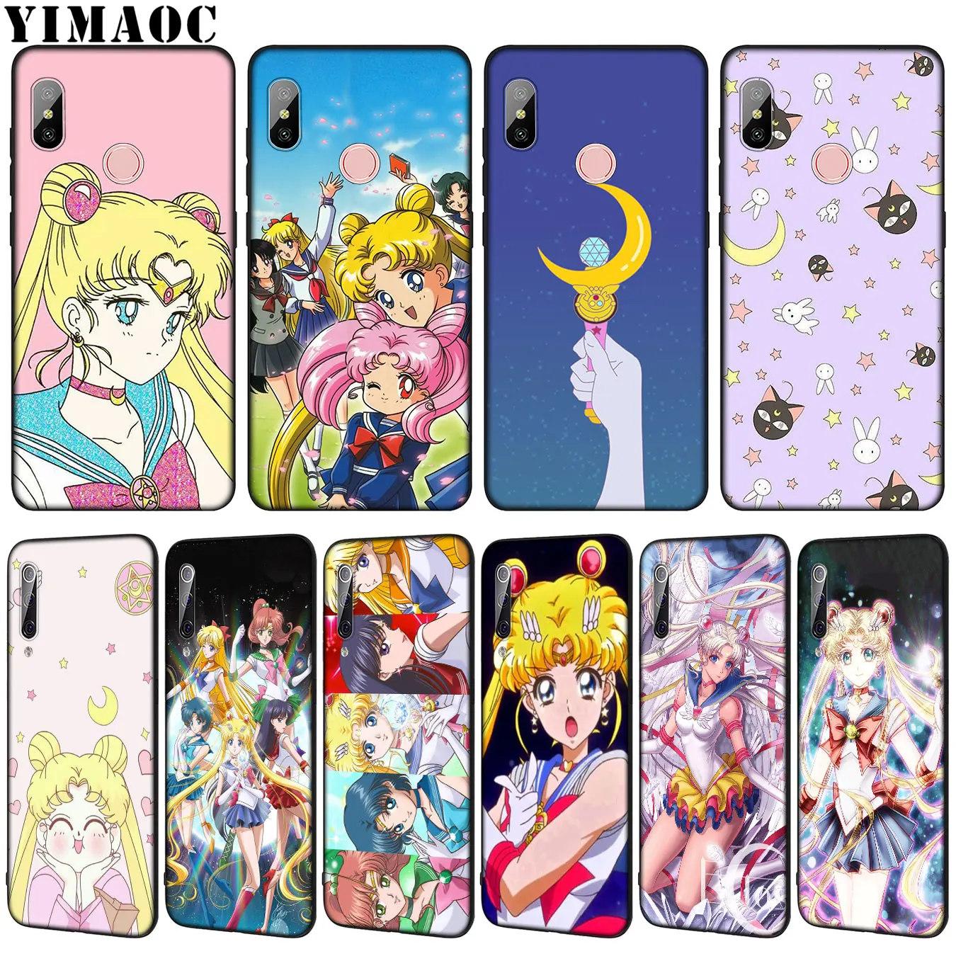 

YIMAOC Anime Sailor moon Soft Silicone Phone Case for Xiaomi Mi 9 9T CC9 CC9E A3 PRO 8 SE A2 Lite A1 6 6X 5X pocophone f1 MAX 3
