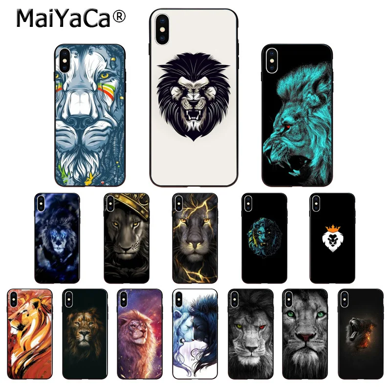 MaiYaCa Новый Модный Рисунок льва мягкие Аксессуары для телефонов чехол мобильного