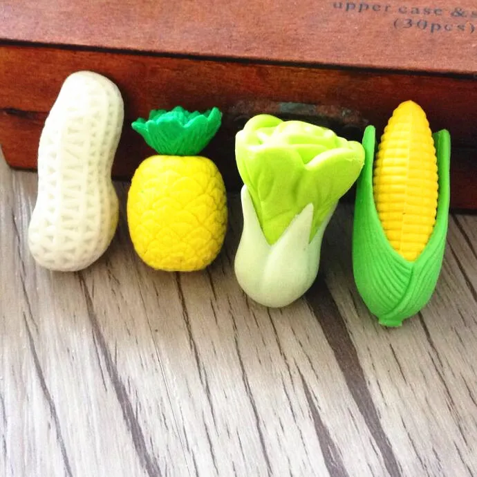 2 шт./лот свежие овощи фрукты дизайн нетоксичный ластик Kawaii подарок для учеников приз обучающие игрушки для детей, офисные и школьные принадлежности