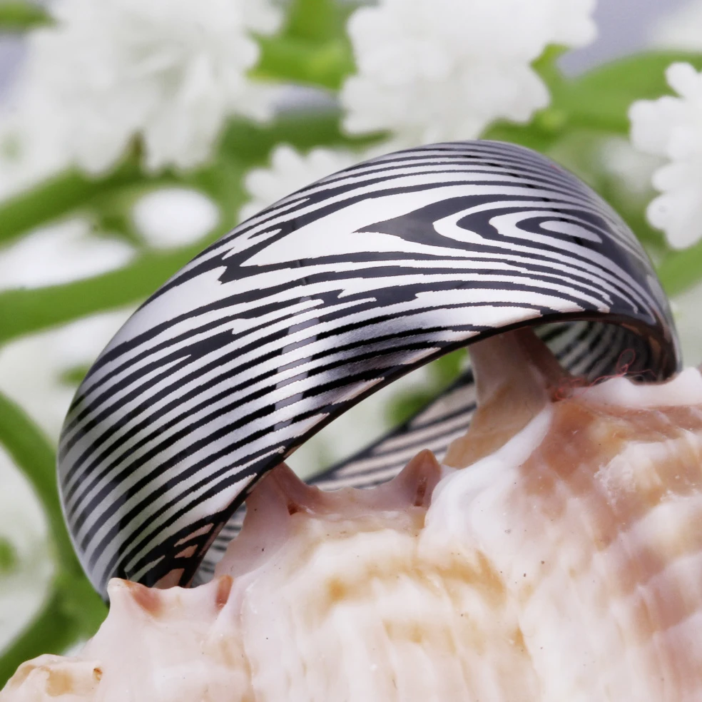 Мужские 8 мм Дамасские полосы вольфрамовое кольцо женские удобные подходят обручальные кольца мультяшный брелок лягушка Пепе кольцо комфортный дизайн