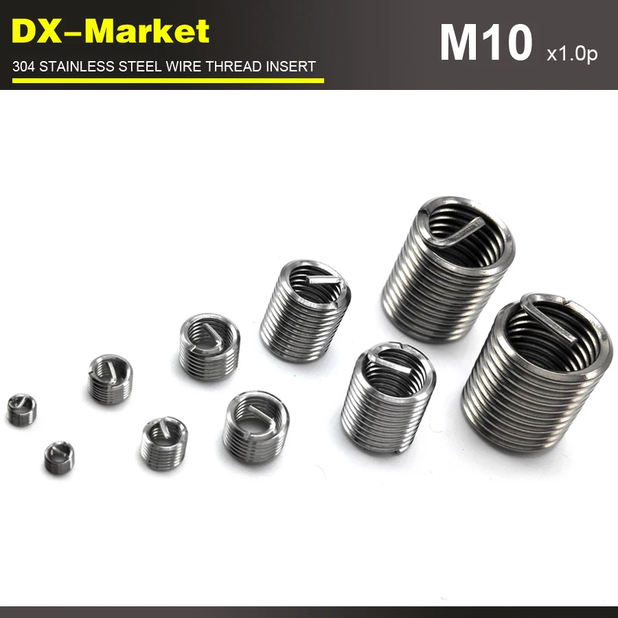 m10*3D *1.0P , 50pcs , fine pitch thread metric thread repair insert