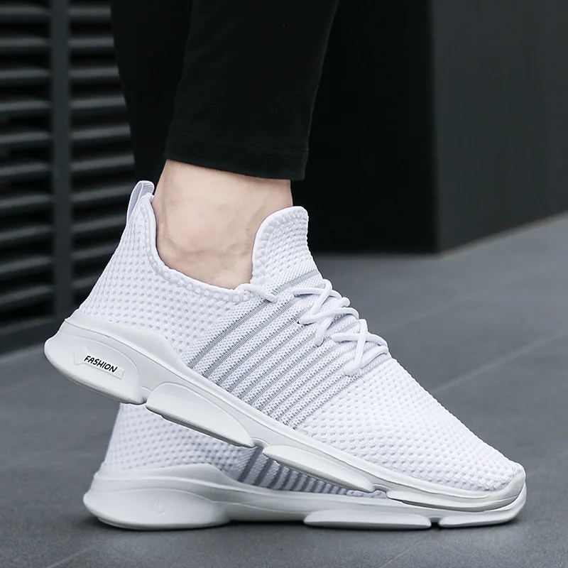 Мужские повседневные кроссовки calzado sapatos zapatos para mocassim дышащие белого цвета
