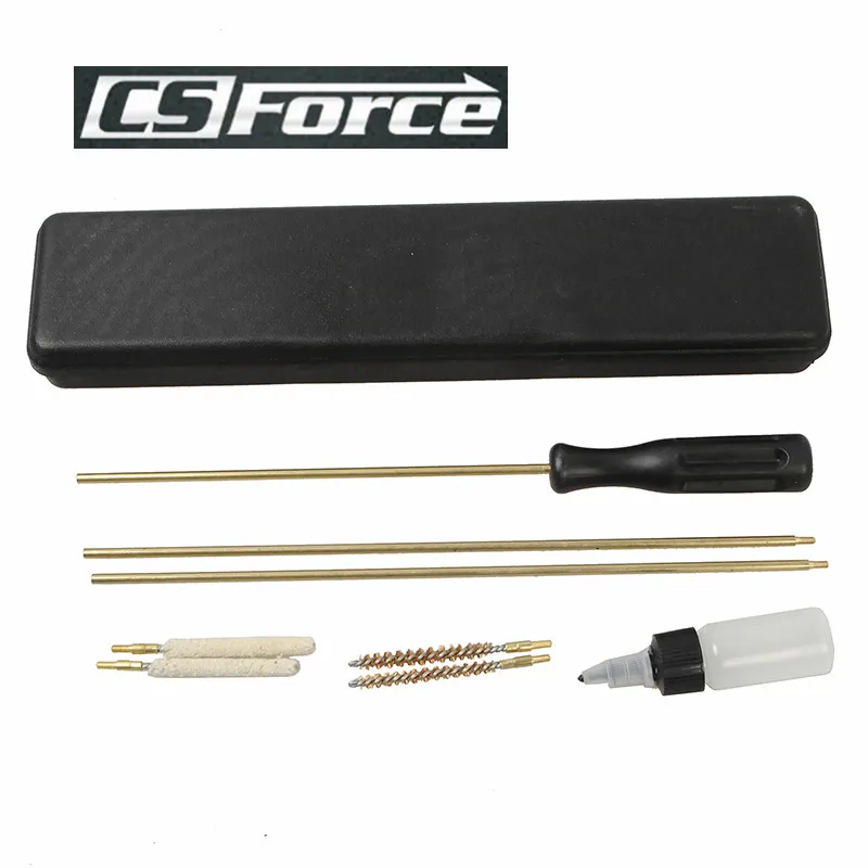 9pcs/Set Military Gun Cleaning Kit Brushes Set Fit for 4.5mm 5.5mm 6.35mm Rifle with Plastic