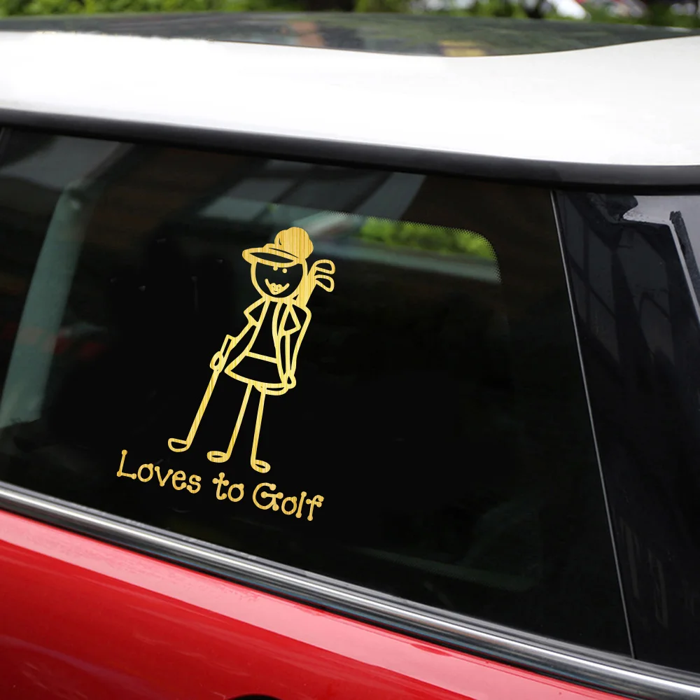 15*20 см Новый Стиль Love To Golf Dazzle автомобильные Стильные наклейки виниловые на