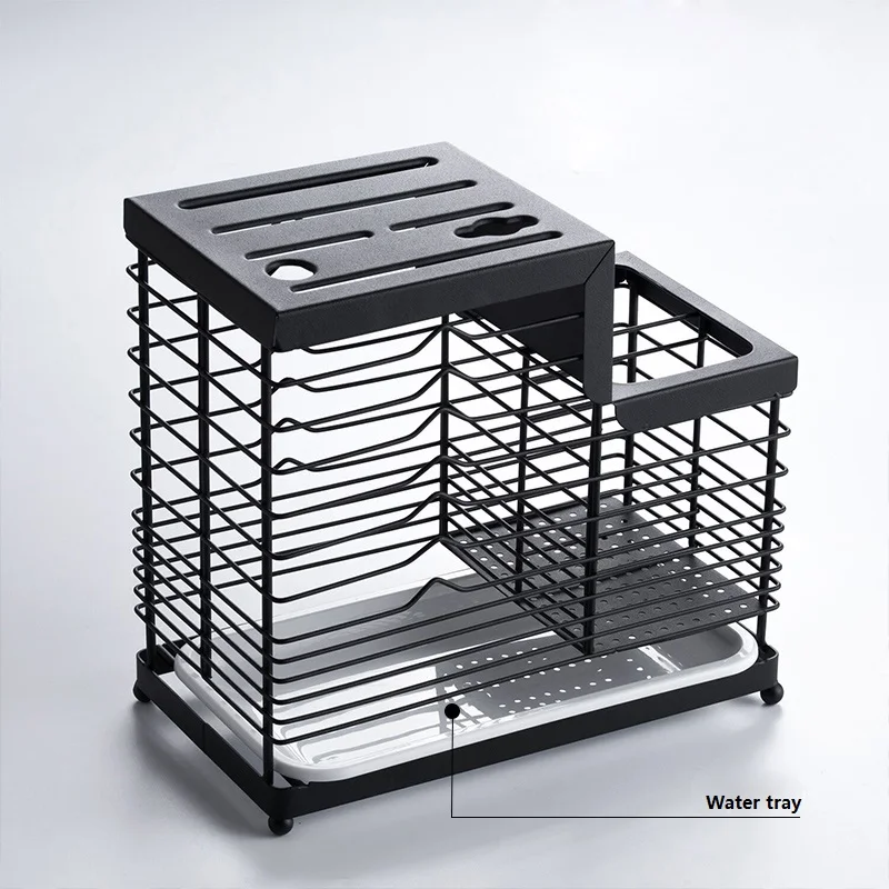  304 Stainless Steel Kitchen Knife Holder Block Scissor Knives Stand Tableware Storage Rack Sharpene - 32993433893