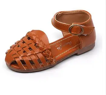 

2019 children's clothing knit hollow sandals size 21-35 baby toddler girl summer beach shoes style girl sandals