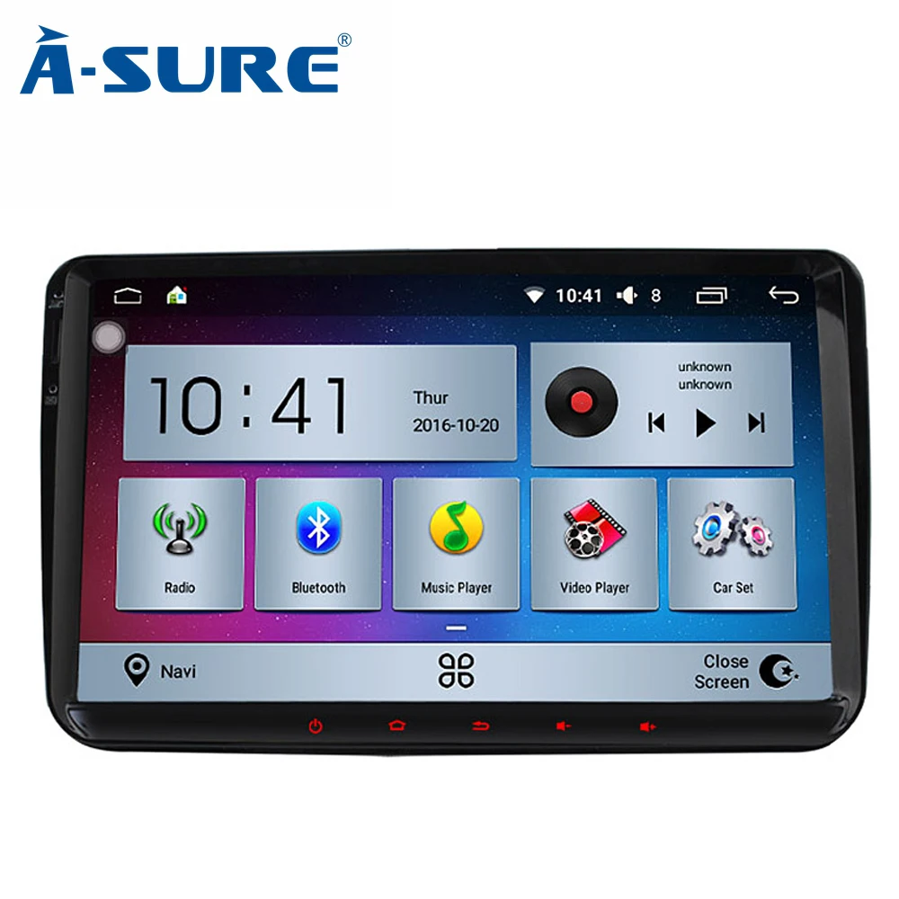 A-Sure 9&quot 2 Din Android Radio GPS DVD Navigation For VW GOLF 5 6 MK6 PASSAT B6 Tiguan Touran Polo T5 EOS Caddy SEAT - Цена: 