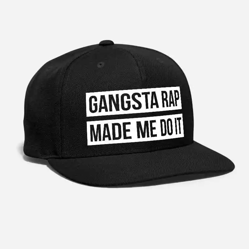 

Gangsta Rap Made Me Do It Customized Embroidered Jumpstyle DJ techno rave dubstep Jazz gitarre Unisex Adjustable Snapback Cap