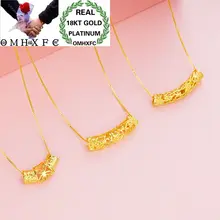 OMHXFC Европейская мода женщина девушка вечерние день рождения свадьба подарок винтажная полая труба 18KT настоящее золото Шарм Кулон PN65