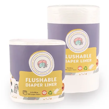 

Brand New 100pcs/roll Disposable Bamboo Fiber Diaper Liners Infant Baby Eco-friendly Soft Cloth Nappy Insert