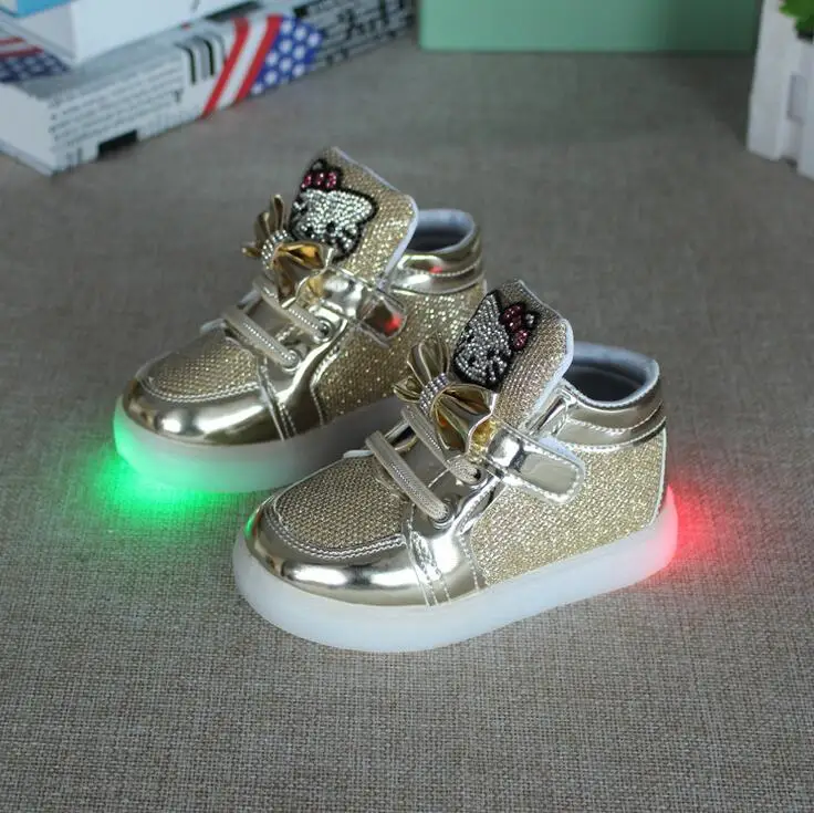 Новые USB заряжаемые кроссовки Led детская обувь с подсветкой дети случайные мальчики и девочки светящиеся кроссовки обувь enfant