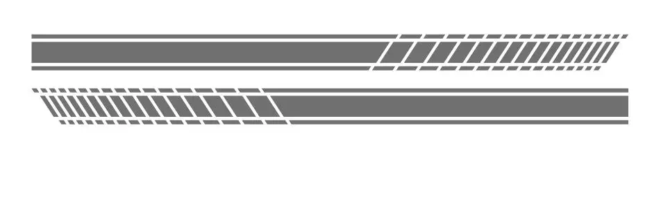 Спортивные гоночные полосы автомобиля Стайлинг двери боковая юбка наклейка на Автомобильный кузов виниловый наклейки для Volkswagen GOLF 567 POLO CC Tiguan Scirocco - Название цвета: Серый