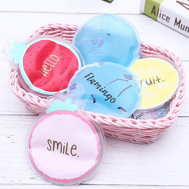 Portable Summer Cooling Ice Bag Summer Mini Portable Pvc Ice Pack Cooler Bags 2018 New Fresh Kawaii Fruits Paw Cute