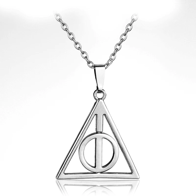 

Vintage Pendant Necklace Rotate Deathly Hallows Friendship Valentine Gift Best Friend Necklace Jewelry Unisex Accessories