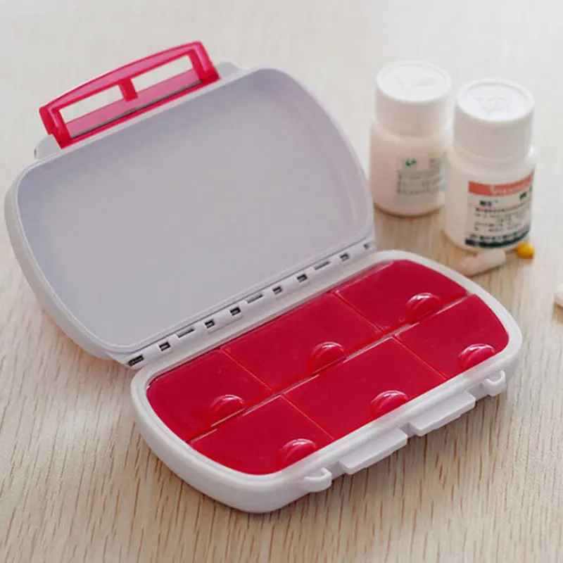 Портативный с симпатичным рисунком мини 6 слотов медицинские таблетки коробка препарат таблетки для хранения лекарств Диспенсер держатель, чехол, органайзер для путешествий