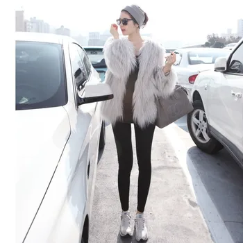 

New Arrival 2020 Women Autumn And Winter Faux Plush Fur Jackets Coats Fashion Ladies Long Sleeve Imitation Fur Outerwear Coat