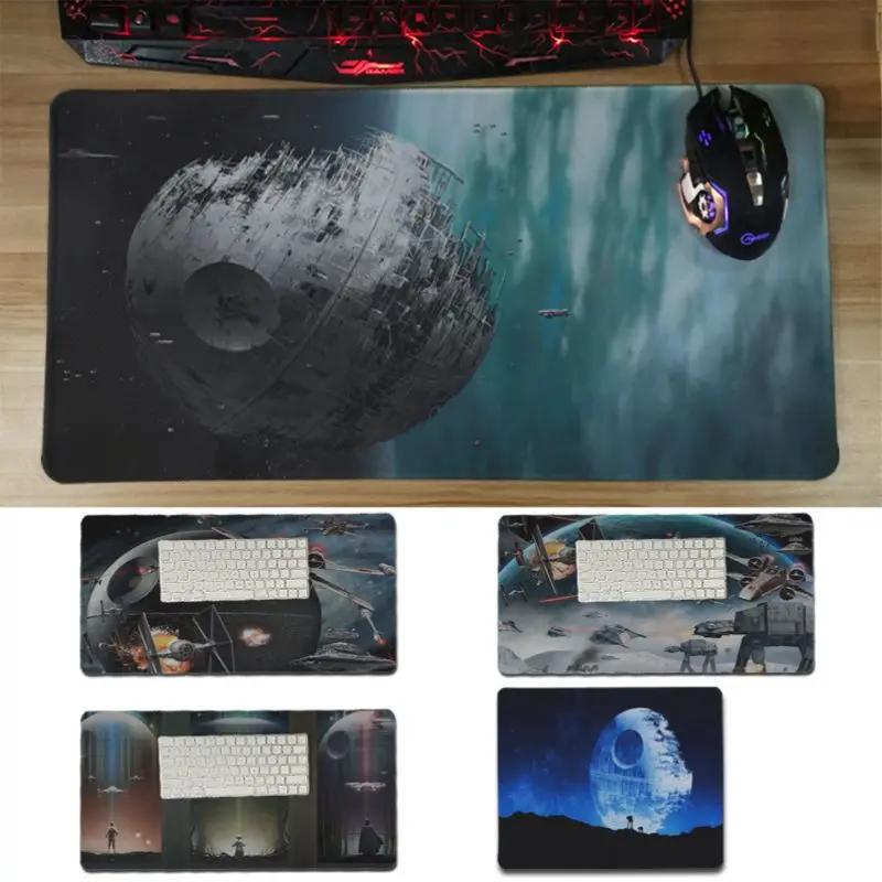 

Babaite Custom Skin Star Wars Death Star Comfort Mouse Mat Gaming Mousepad Unique Desktop Pad Game Lockedge Large Mousepad