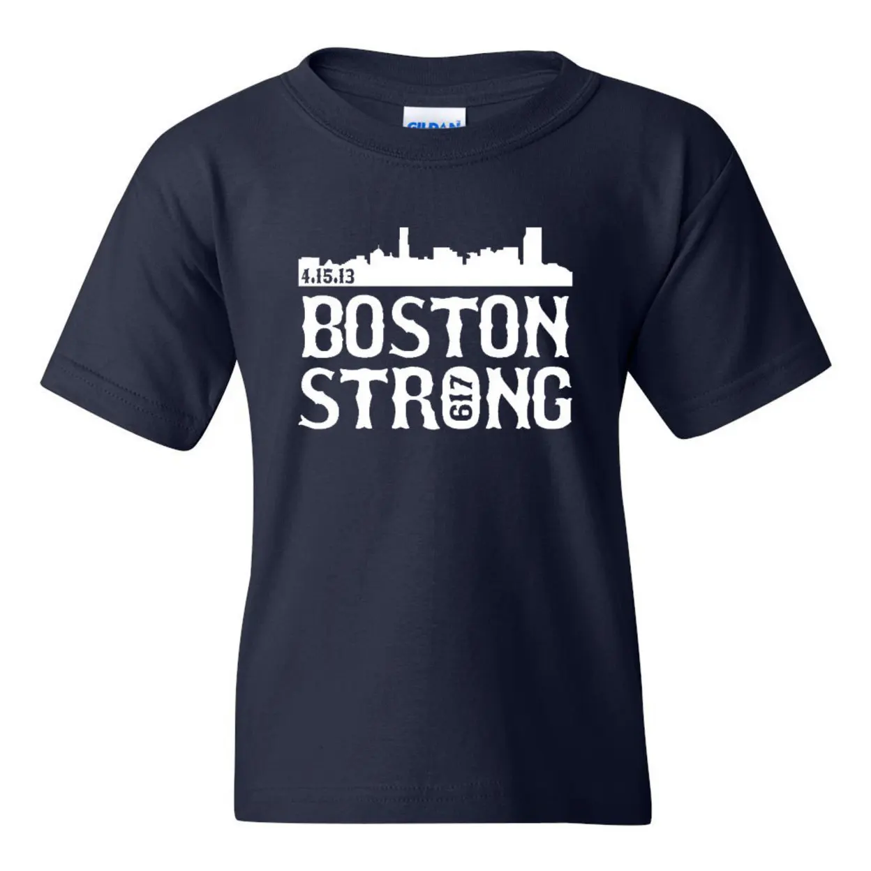 Boston Strong 617 City Skyline Novelty Youth Kids T-Shirt Tee (3)