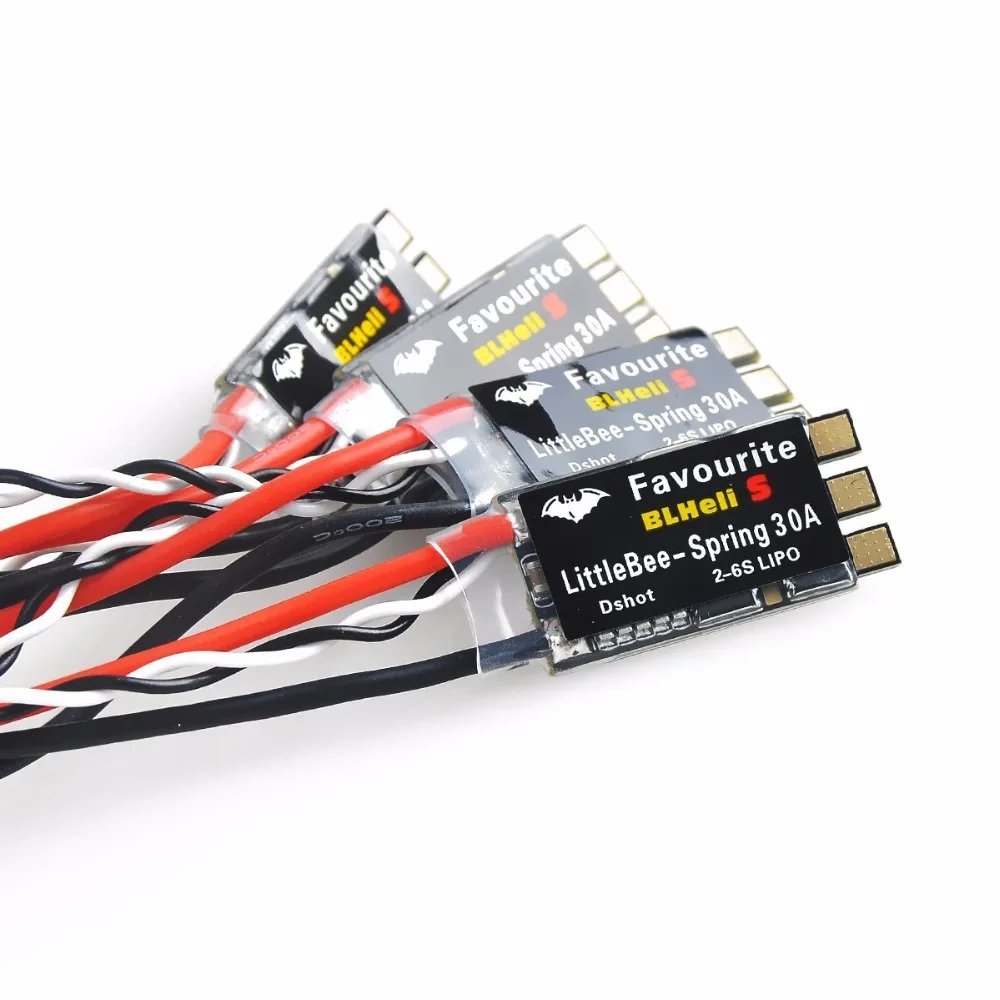 4 шт. оригинальный FVT LITTLEBEE BLlheli s SPRING 30A ESC 2 6S поддержка мультикоптера Mulitshot DSHOT Oneshot42