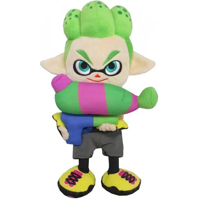 Подлинный Splatoon 2 judge-Kun Girl Inkling Boy Inkling плюшевые игрушки Новые - Цвет: green boy