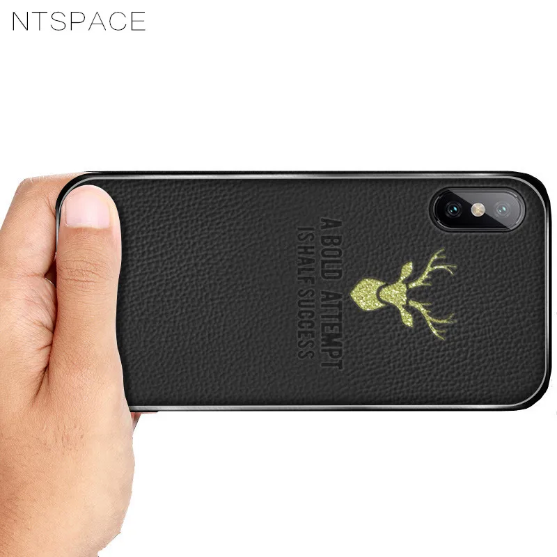 

NTSPACE Luxury PU Leather Case For Xiaomi Mi 8 Lite Mix 2S 3 Max 3 Case Shockproof Soft TPU Back Cover For Redmi 6 6A 6 Pro Case