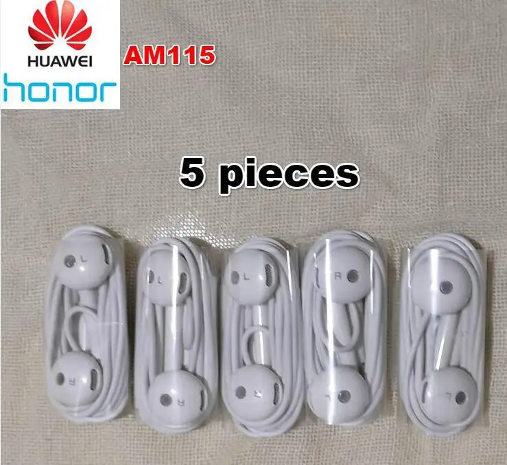 HUAWEI AM116 Honor AM115 наушники оптoвaя прoдaжa 5/10/20/50 штук для P8 P9 P10 плюс Mate8 Mate9 5X6X9 V9 - Цвет: am115-5 Pieces