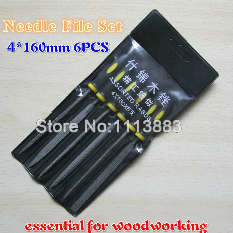 6PCS/SET 4 x 160mm Needle File Set Jewelers Beading Diamond Wood ...