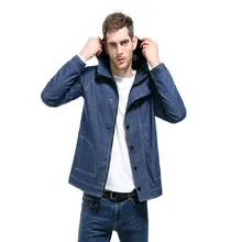 Mens Jean Jacket Coat Windbreaker Hoodies Denim Jackets Hip Hop Streetwear Modis Outwear Male Cowboy Hooded Jaqueta Masculino
