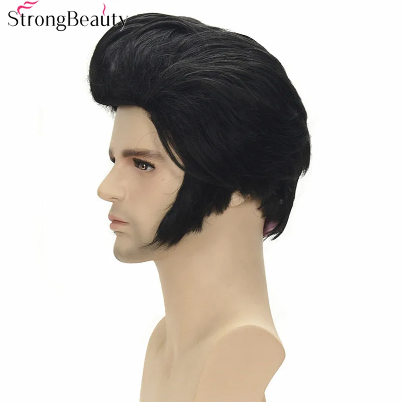 

Strong Beauty Synthetic Short Cosplay Wigs Black Body Wave Men's Wig