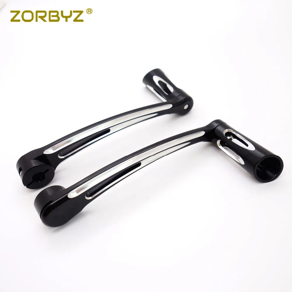 ZORBYZ Motorcycle Black Edge Cut Heel Toe Shift Lever With Shifter Pegs