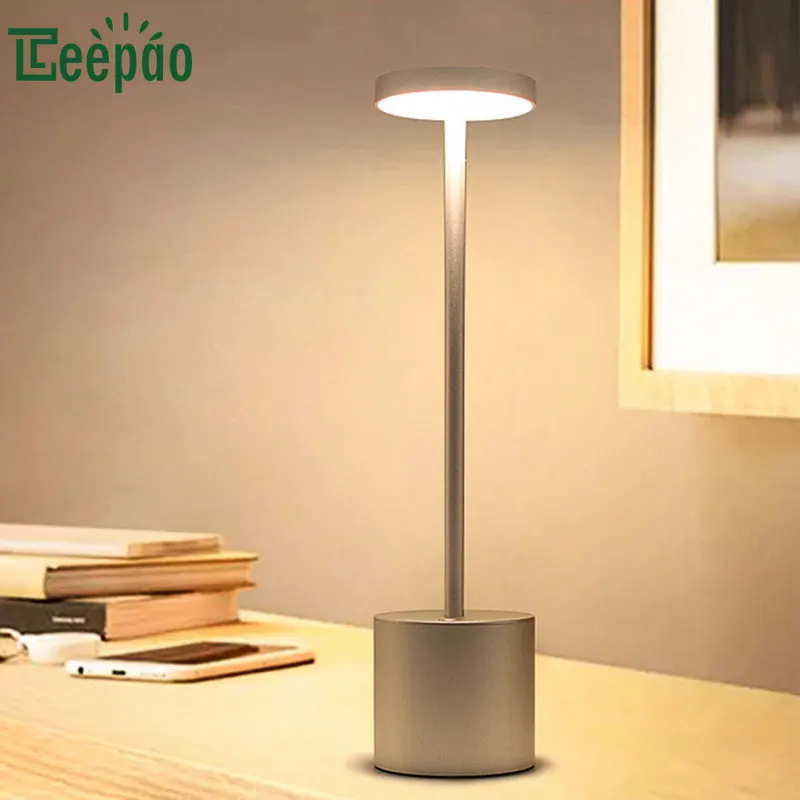 

LED Desktop Lamp USB Rechargeable Desk Lamp 360 degree Lighting Seamless Dimming Eye Protection Reading Table Lights for Student