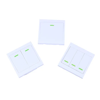 

433Mhz 86 Wall Panel Wireless Remote Control Switch Transmitter 1 2 3 Button RF Receiver For Bedroom Ceiling Light Lamp