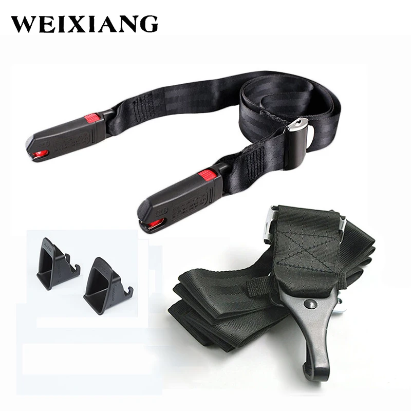 Adjustable 2 Point ISOFIX Car Child Seat Latch Strap Belt Hook Safety