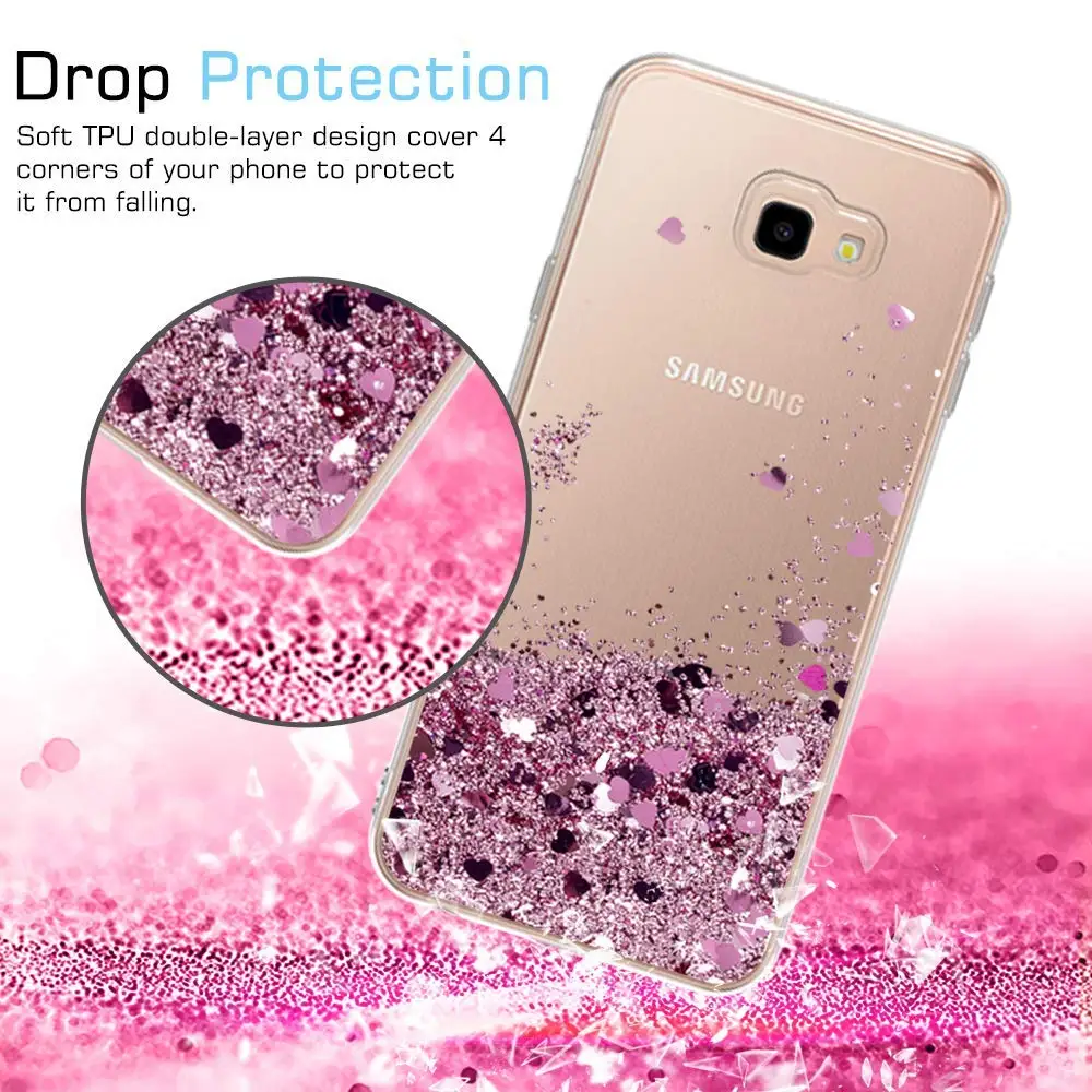 Чехол для Samsung J4, жидкий блестящий чехол для Samsung Galaxy J4 Plus J415 J415F SM-J415F, чехол из ТПУ с динамическим зыбучим песком