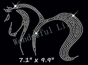 

New product free shipping Rhinestone Horse Transfer For Your Own Apparel- Barrel Racing Rodeo