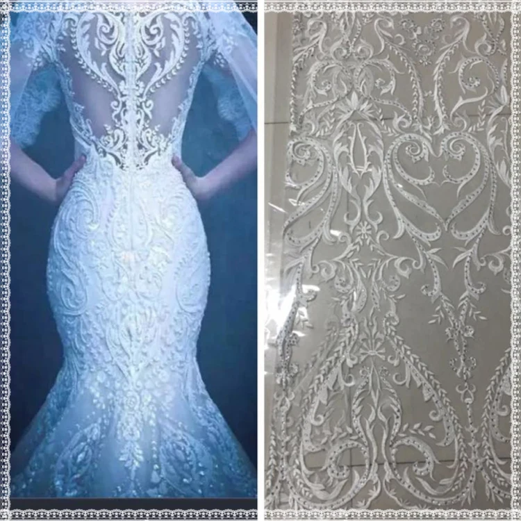 

2018 high quality Water soluble net lace fabric off white Switzerland Nigerian lace fabrics with stone for wedding