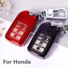 For Honda Accord Civic 2017 CR-V Fit HR-V Odyssey Pilot Ridgeline Car Key Case Soft TPU Auto Remote Fob Shell Cover Keychain For Honda Accord Civic 2017 CR-V Fit HR-V Odyssey Pilot Ridgeline Car Key Case Soft TPU Auto Remote Fob Shell Cover Keychain