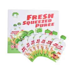 Детский многоразовый пакет с дополнительными элементами домашнего пюре портативный фруктовый и растительная пища мешок молока 8 упаковок