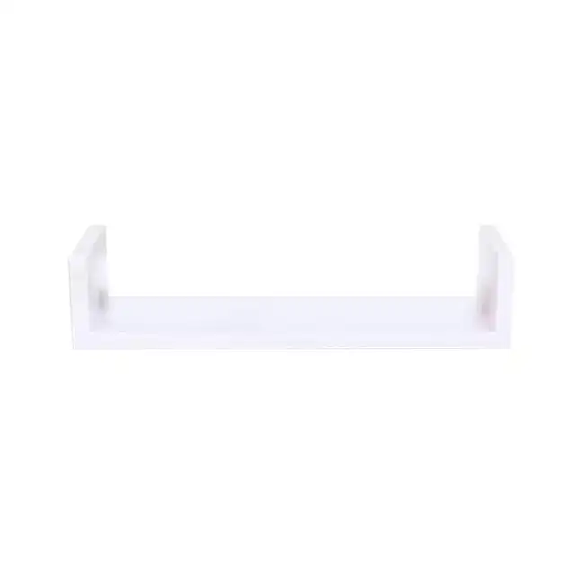 Contemporary Wall Mounted U Shape Wooden Bookshelf Simple For